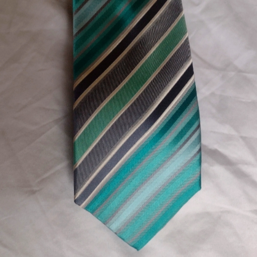 Kenneth Cole Reaction Aqua | Turquoise Striped Tie